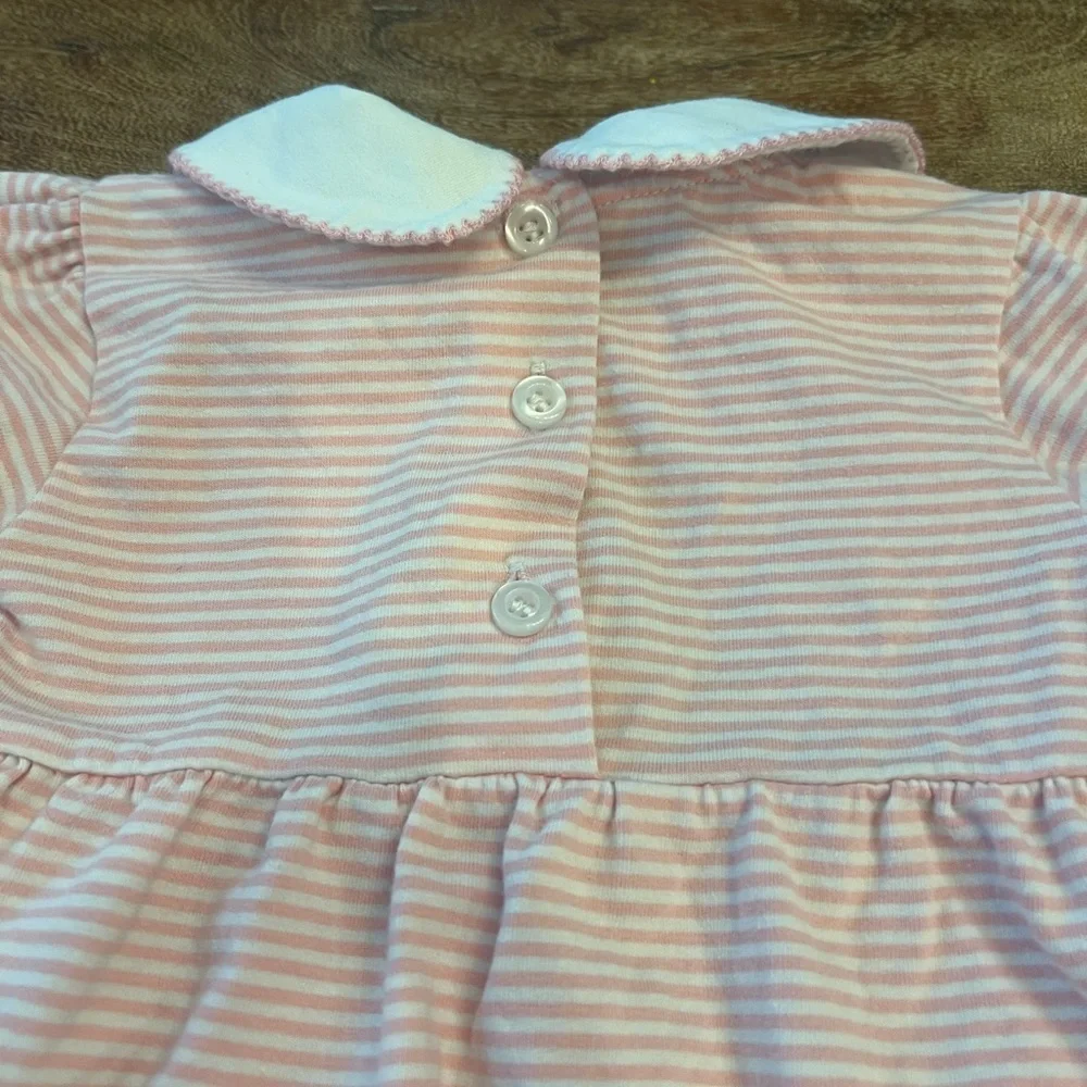 Bayou Blanks Knit Peter Pan Collar Dress w/ SHS initial /‎ fall monogram 12m